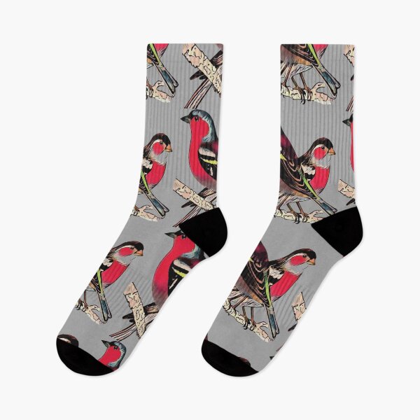 Item preview, Red birds sitting on a tree branch designed and sold by GenevieveDArt.
