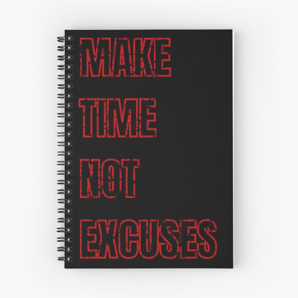 Item preview, Make Time Not Excuses red distressed  designed and sold by KingsManKind.
