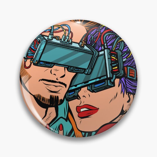 Item preview, Couple in Love With Virtual Reality Glasses, Funny VR Gifts For Gamers, Virtual Reality Comic designed and sold by Pointit.