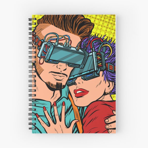 Item preview, Couple in Love With Virtual Reality Glasses, Funny VR Gifts For Gamers, Virtual Reality Comic designed and sold by Pointit.