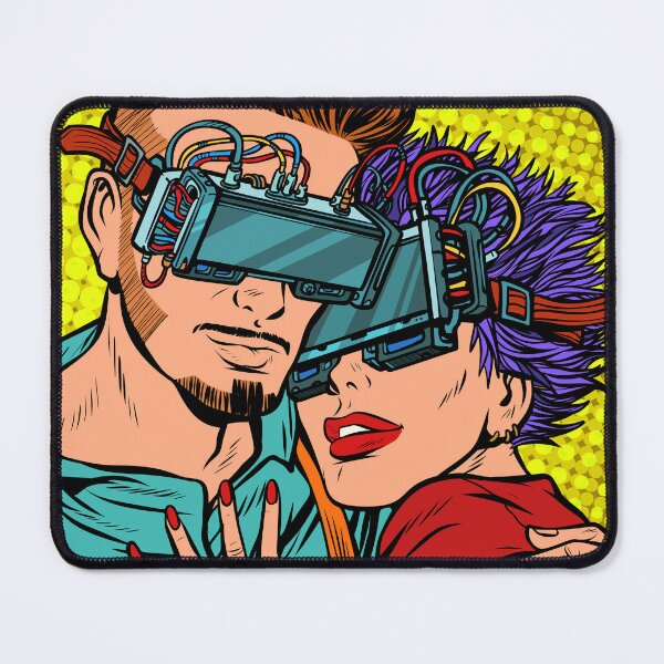 Item preview, Couple in Love With Virtual Reality Glasses, Funny VR Gifts For Gamers, Virtual Reality Comic designed and sold by Pointit.
