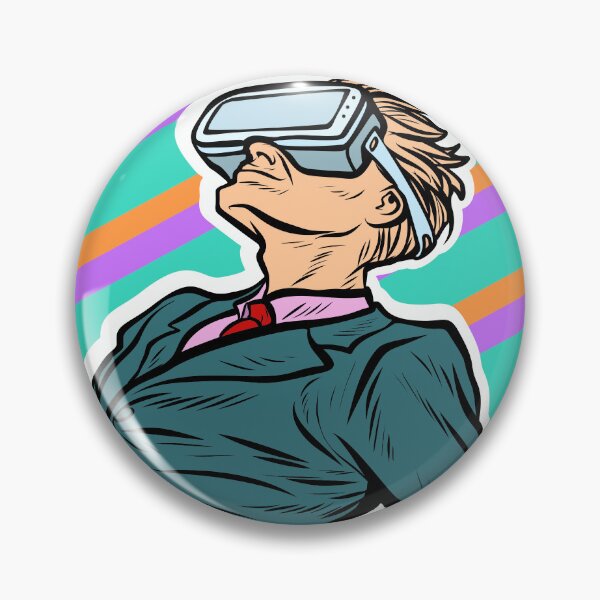 Item preview, Man Playing Virtual Reality VR Glasses Retro Comic Design, Funny VR Gifts For Gamers, Virtual Reality Comic designed and sold by Pointit.