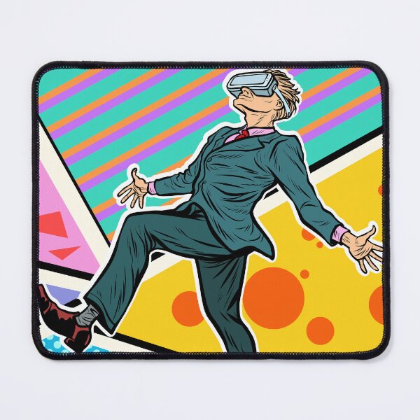 Item preview, Man Playing Virtual Reality VR Glasses Retro Comic Design, Funny VR Gifts For Gamers, Virtual Reality Comic designed and sold by Pointit.