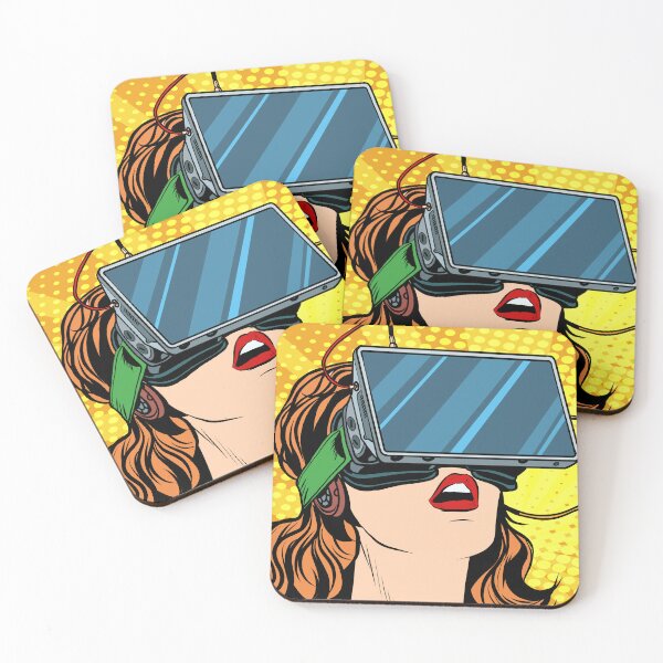 Item preview, Retro Virtual Reality VR Glasses Retro Comic Design, Funny VR Gifts For Gamers, Virtual Reality Comic designed and sold by Pointit.