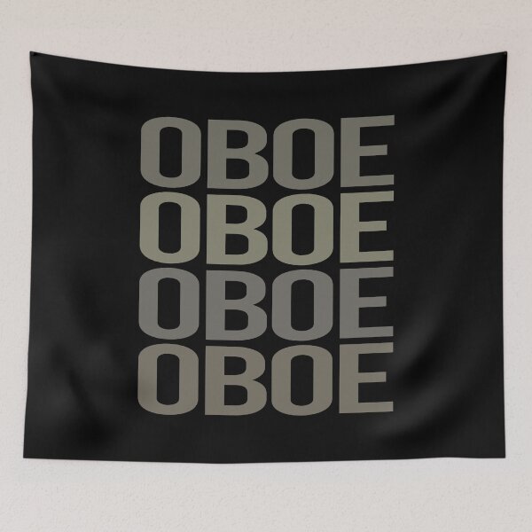 Item preview, Gray Text Art Oboe designed and sold by StoreCalamity.