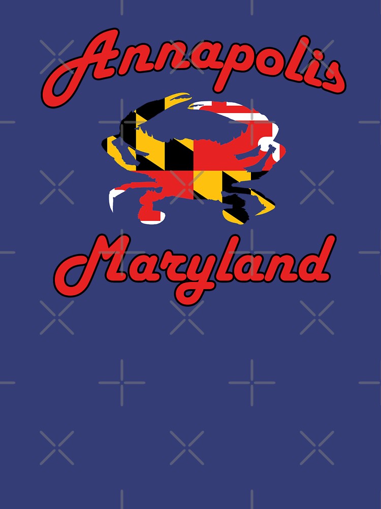 "Annapolis Maryland Blue Crab Flag" T-shirt by ...