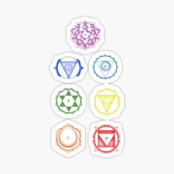Chakras Drawings Sticker