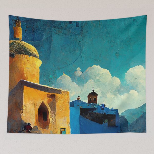 Item preview, The Blue City of Chefchaouen designed and sold by Muralia Art.