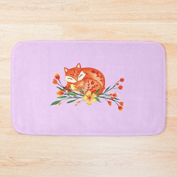 Item preview, Sleeping fox woodland watercolor painting designed and sold by pinkyfish1010.