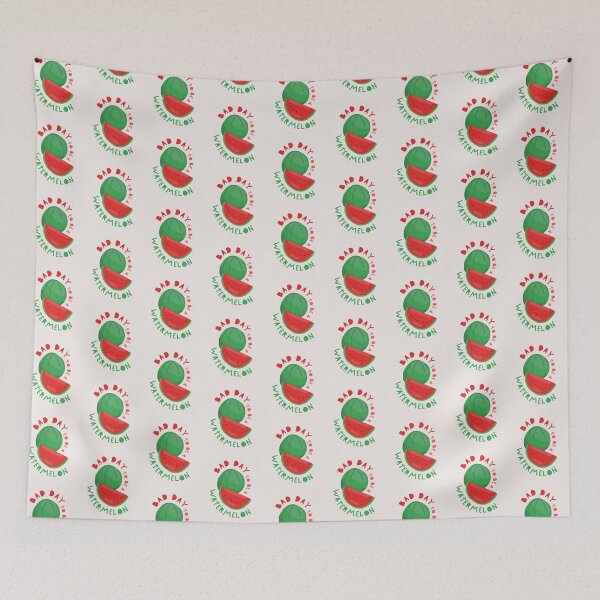 Item preview, Bad Day To Be A Watermelon watercolor typography and graphics designed and sold by Cloofur.
