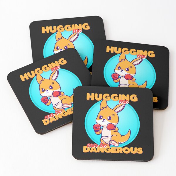 Item preview, Hugging Me Can Be Dangerous Cute Kangaroo designed and sold by More-dan-Prints.
