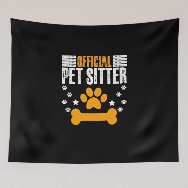 Item preview, Funny Animal Dog Cat Sitting Humor For Official Pet Sitter designed and sold by Nessshirts.