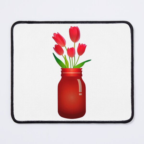 Item preview, Mason Jar With Flowers - Red  designed and sold by UNIX-G.