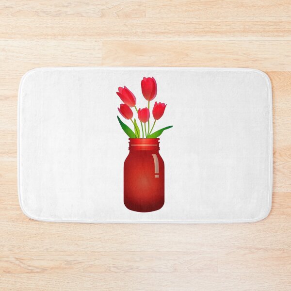 Item preview, Mason Jar With Flowers - Red  designed and sold by UNIX-G.