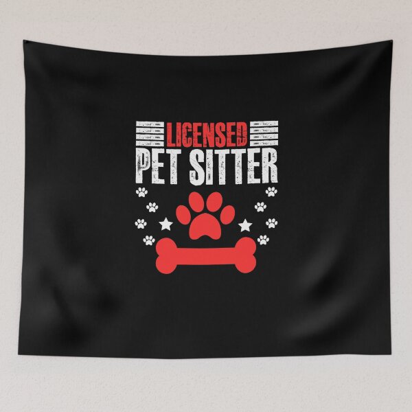 Item preview, Funny Animal Dog Cat Sitting Humor For A Licensed Pet Sitter designed and sold by Nessshirts.