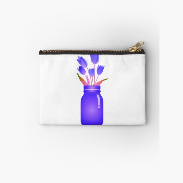 Item preview, mason jar with flowers - purple  designed and sold by UNIX-G.