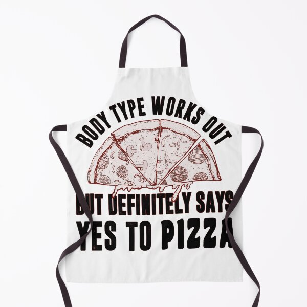 Item preview, Body Type Works Out But Definitely Says Yes To Pizza, Funny Workout ,Gym Tee, Pizza Lover designed and sold by Artsy Fun.