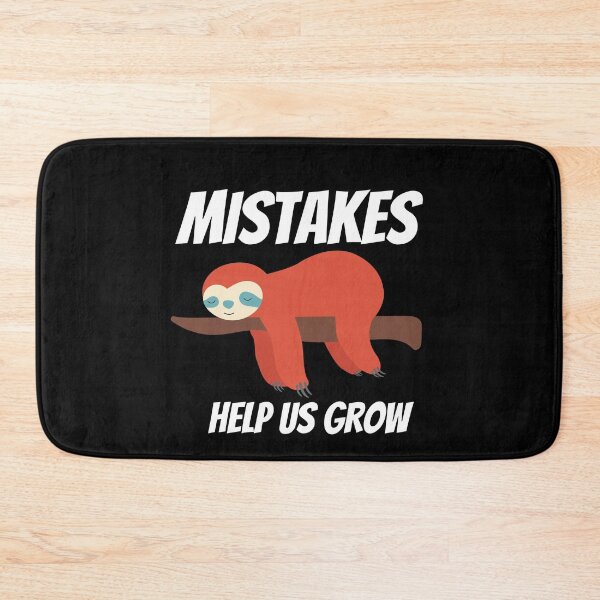 Item preview, Mistakes help us grow, Funny sloth sleeping on the tree designed and sold by Magic Touch  ⭐⭐⭐⭐⭐.