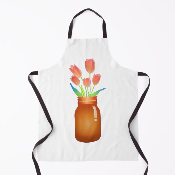 Item preview, mason jar with flowers - orange designed and sold by UNIX-G.