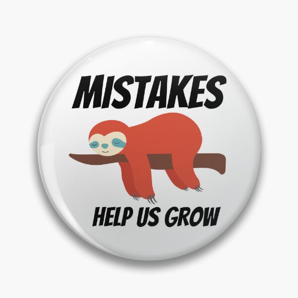 Item preview,  Mistakes help us grow, Funny sloth sleeping on the tree designed and sold by Magic Touch  ⭐⭐⭐⭐⭐.