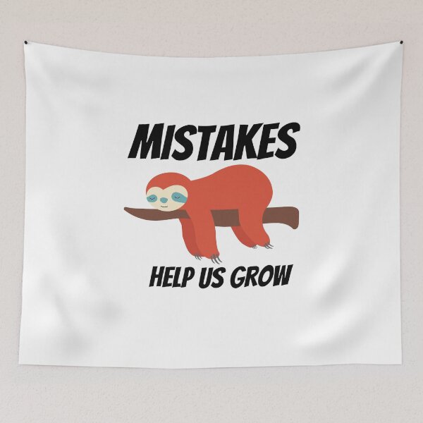Item preview,  Mistakes help us grow, Funny sloth sleeping on the tree designed and sold by Magic Touch  ⭐⭐⭐⭐⭐.