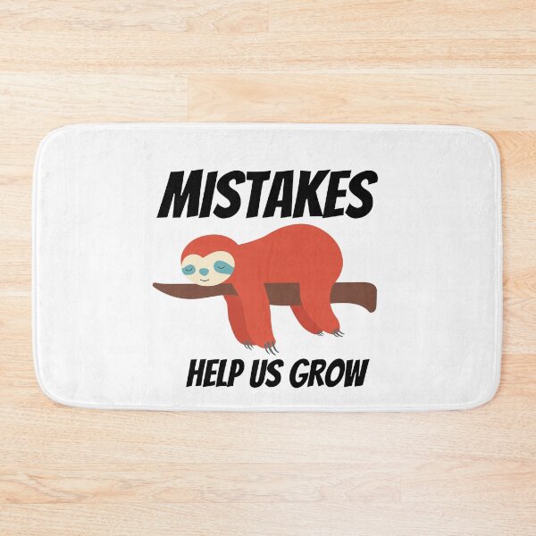 Item preview,  Mistakes help us grow, Funny sloth sleeping on the tree designed and sold by Magic Touch  ⭐⭐⭐⭐⭐.