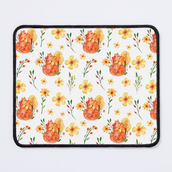 Item preview, Woodland fox and trees watercolor seamless pattern designed and sold by pinkyfish1010.
