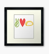 Peace Love Tacos Framed Print