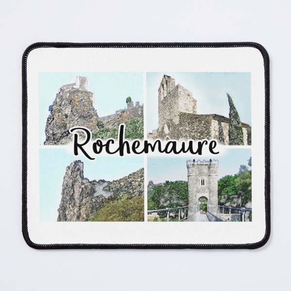 Item preview, Rochemaure Artistic postcard of the Ardèche village designed and sold by Audrey Janvier | AJD.