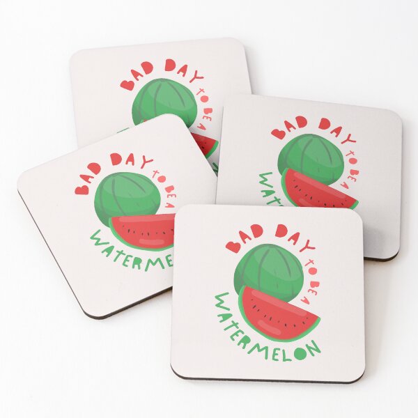 Item preview, Bad Day To Be A Watermelon watercolor typography and graphics designed and sold by Cloofur.