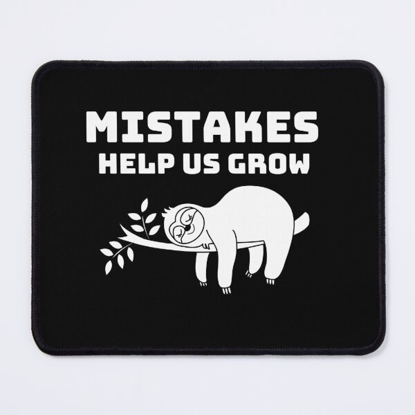 Item preview,  Mistakes help us grow, Funny sloth sleeping on the tree designed and sold by Magic Touch  ⭐⭐⭐⭐⭐.