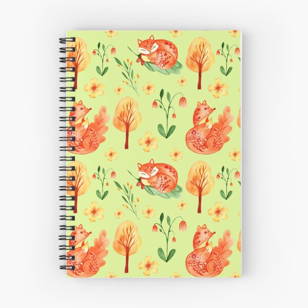 Item preview, Pretty woodland foxes nursery seamless pattern designed and sold by pinkyfish1010.
