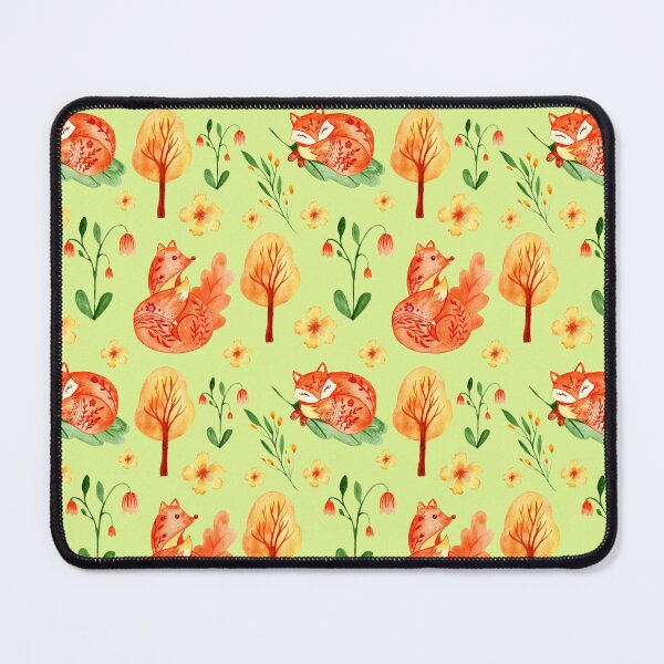 Item preview, Pretty woodland foxes nursery seamless pattern designed and sold by pinkyfish1010.