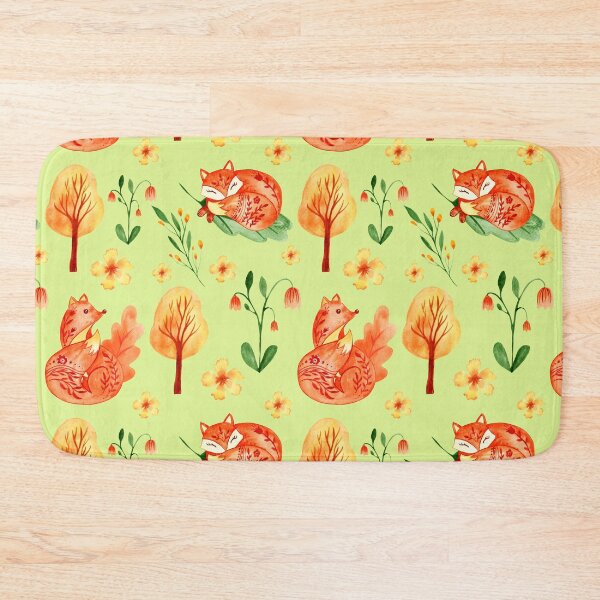 Item preview, Pretty woodland foxes nursery seamless pattern designed and sold by pinkyfish1010.