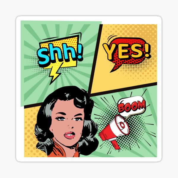 Item preview, She Says Retro Comic Pop Art Collage  designed and sold by HerartbyHer.