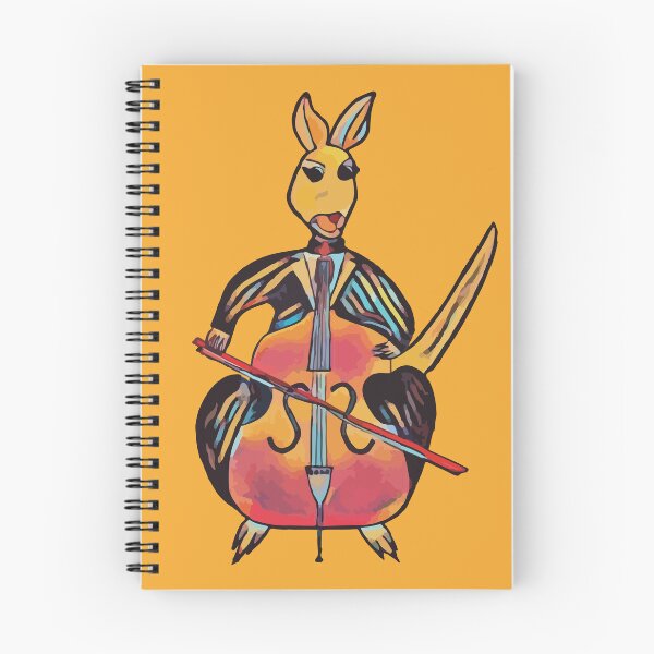 Item preview, Kangaroo playing cello designed and sold by GenevieveDArt.