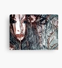 Wild Girl - Drypoint Etching Print Canvas Print