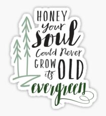 Your Soul Could Never Grow Old its Evergreen2 Sticker