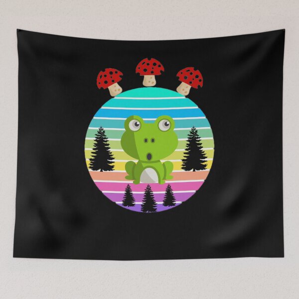Item preview, cute frog wallpaper, cute frog mushroom designed and sold by Trucker10.