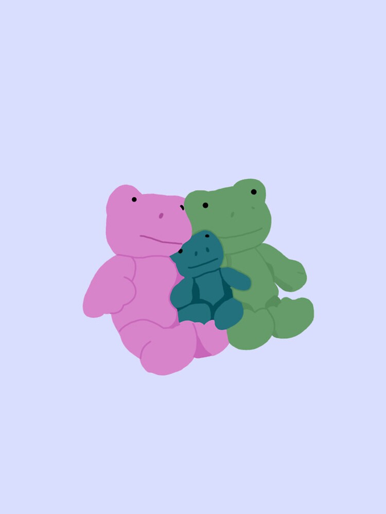 Plushie frog family Sticker by RegalandoColor