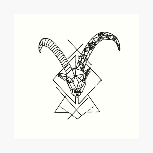 Geometric Capricorn Capricorn Art Print For Sale By Mrf2thed