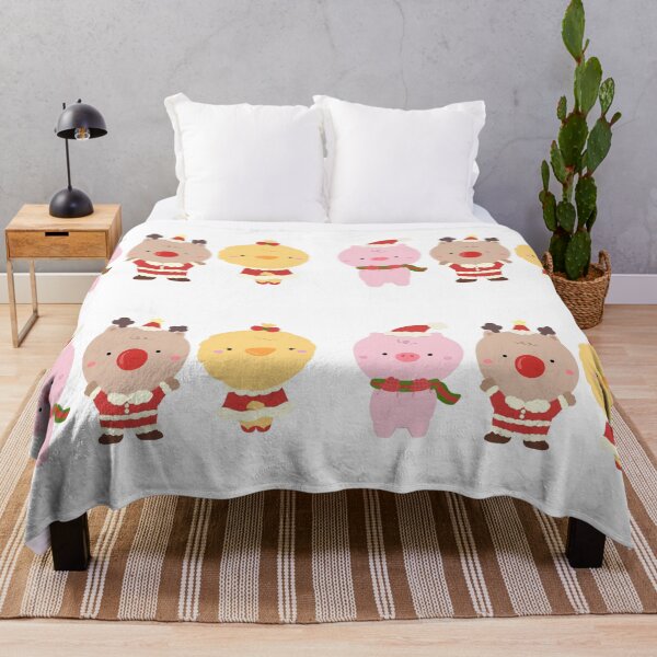 Item preview, Cute pig deer duck Christmas theme cartoon designed and sold by T. Jinmy.