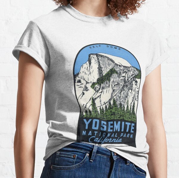 Yosemite National Park California - Half Dome Vintage Decal Classic T-Shirt