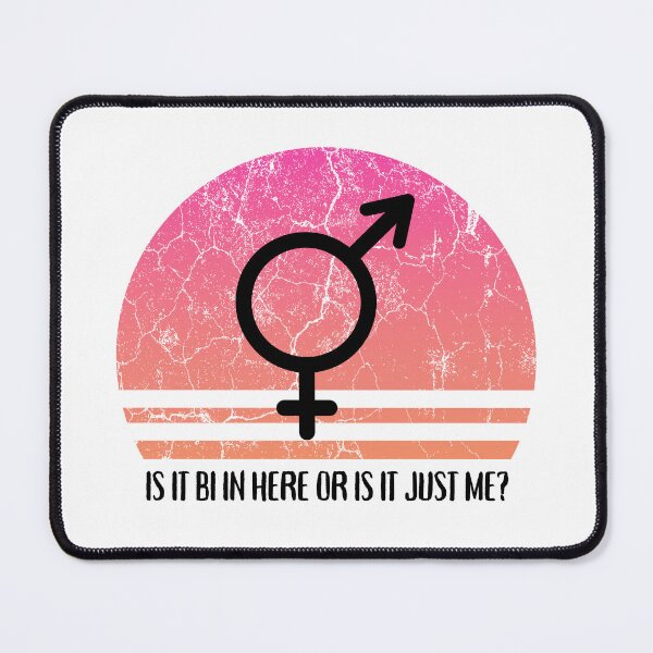 Item preview, Is It Bi In Here Or Is It Just Me Pink Retro Sunset designed and sold by LuckyKermit.