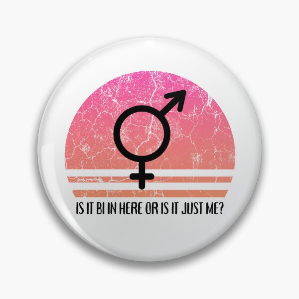 Item preview, Is It Bi In Here Or Is It Just Me Pink Retro Sunset designed and sold by LuckyKermit.