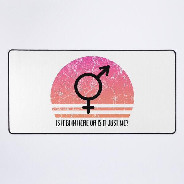 Item preview, Is It Bi In Here Or Is It Just Me Pink Retro Sunset designed and sold by LuckyKermit.