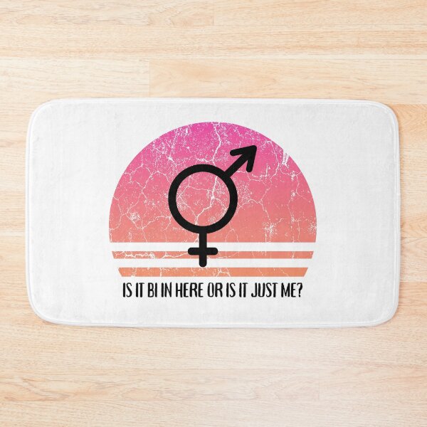 Item preview, Is It Bi In Here Or Is It Just Me Pink Retro Sunset designed and sold by LuckyKermit.