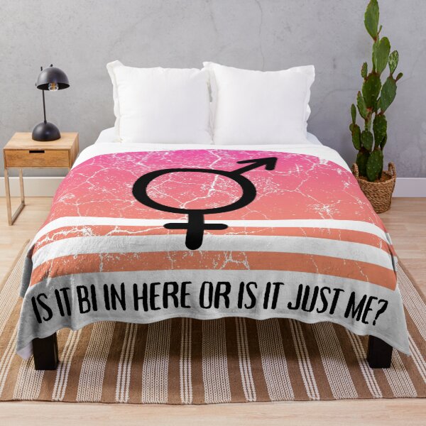 Item preview, Is It Bi In Here Or Is It Just Me Pink Retro Sunset designed and sold by LuckyKermit.