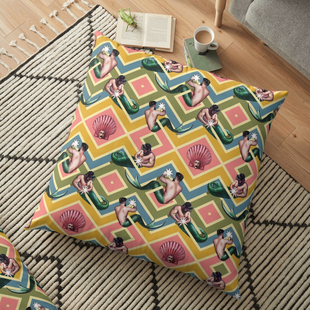 DOWN BY THE WATER Floor Pillow