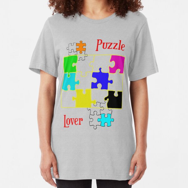 Puzzle Lover (red) Slim Fit T-Shirt